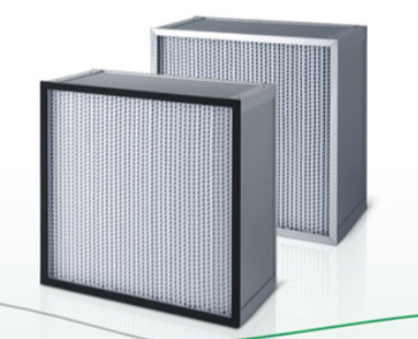 Kapasitas Penangkapan Bubuk Tinggi Filter HEPA Deep-Pleat Penetrasi Aliran Udara yang Baik Keseragaman