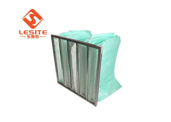 Rumah Sakit Menggunakan Aluminium Alloy Frame Fiberglass F8 Bag Filter Untuk AC