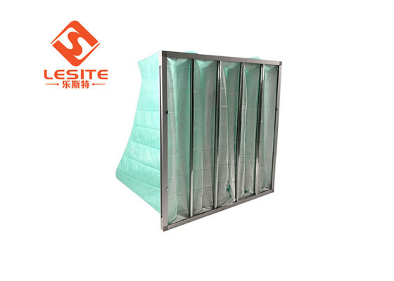 Serat Kaca Resistensi Kecil 21mm H14 Aluminium Bag Filter, Pocket Air Filter