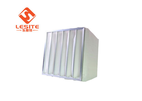 99,97% F9 Aluminium Bag Filter, Filter Serat Sintetis Untuk AC