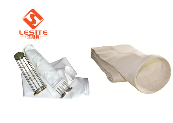 Filter Kantong Debu 2mm Permeabilitas Udara yang Baik, Baghouse Filter Bags Putih