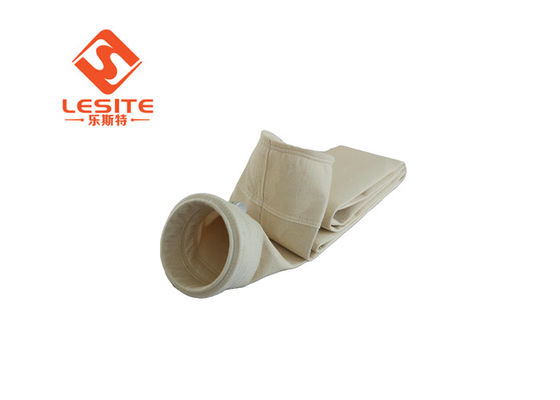 Warna Alami Sertifikat CE Polypropylene Dust Bag Filter Fiberglass