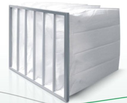 Kapasitas Pengendalian Bubuk Besar Filter Pock Serat Sintetis Medium Frame Baja Galvanis