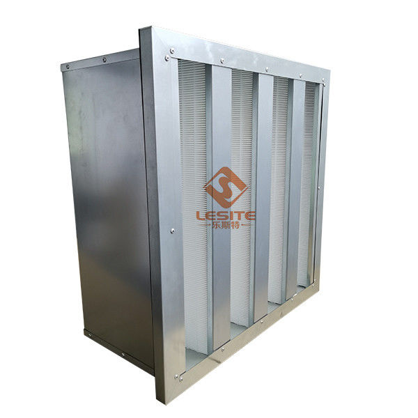Single Header Rigid Galvanized Steel MERV 9 Filter Pembersih Udara 110 Pa