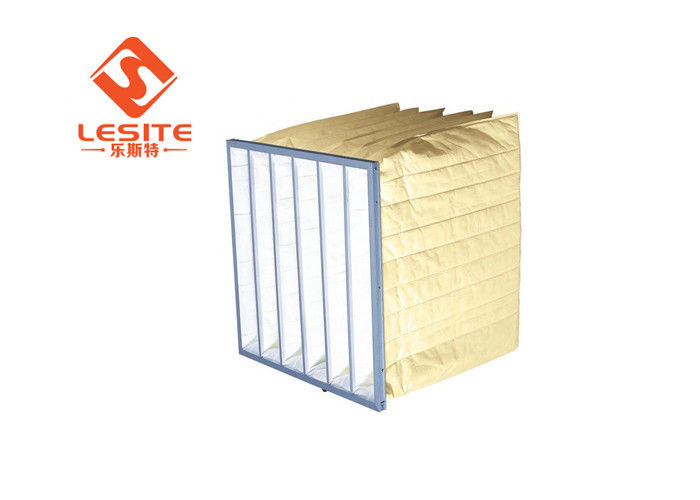 Disposable V Bank EN779 Efisiensi Medium Filter Serat Sintetis