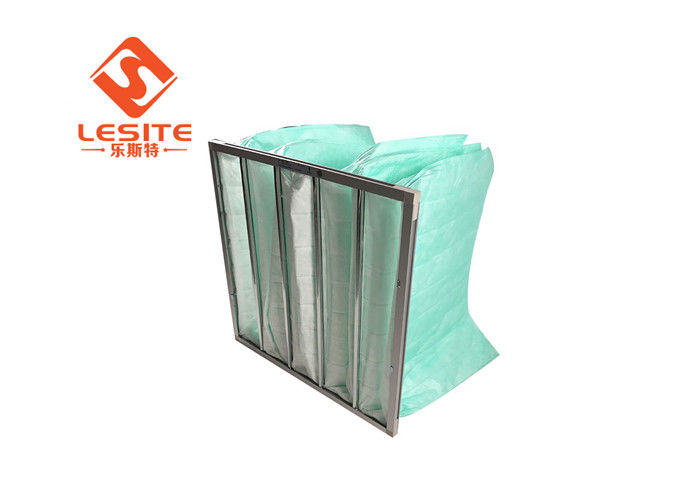 Rumah Sakit Menggunakan Aluminium Alloy Frame Fiberglass F8 Bag Filter Untuk AC